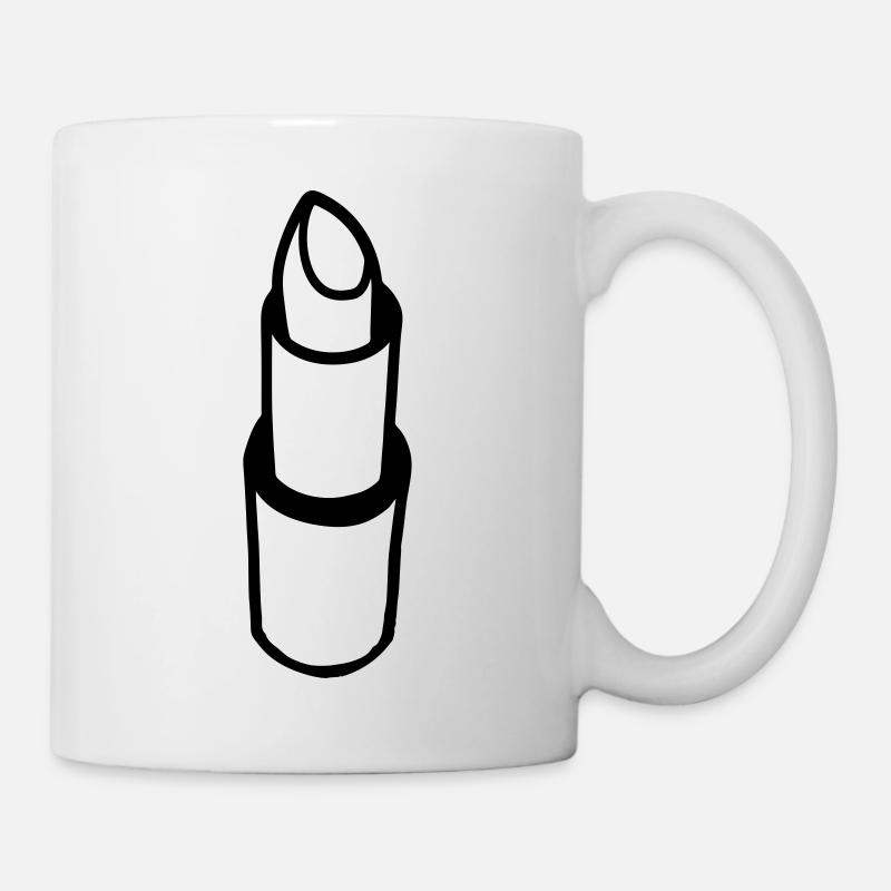 lipstick design - Tasse - Weiß