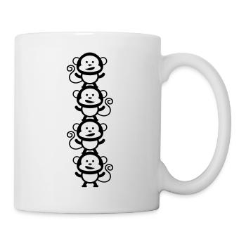 affen zirkus bande comic - Tasse - Weiß - Rechts