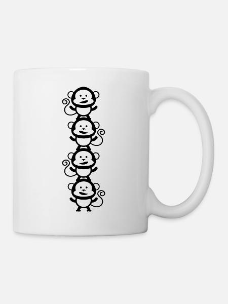 affen zirkus bande comic - Tasse - Weiß