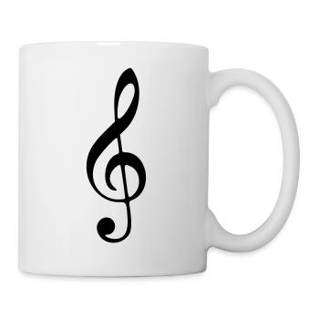 Clé de sol - Mug blanc - blanc - Droite