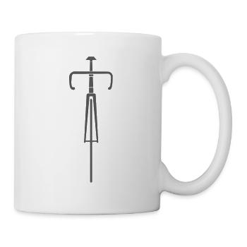 Vélo minimaliste, fixie, vitesse unique - Mug blanc - blanc - Droite