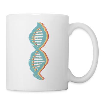 Wissenschaft Biologie retro DNA Genetik Motiv 2 - Tasse - Weiß - Rechts