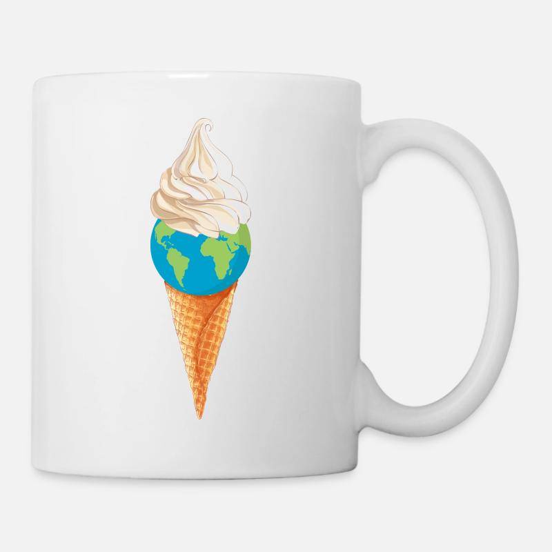 planet erde umweltschutz "eiskugel" summer vibes - Tasse - Weiß