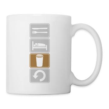 coffee eat sleep repeat - Mug - white - Right