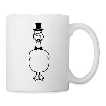 Monokel Brille Sir Gans - Tasse - Weiß - Rechts