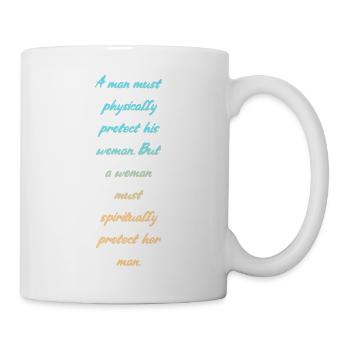 Beschützen Spruch - Tasse - Weiß - Rechts