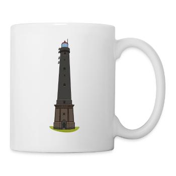 Leuchtturm Borkum - Tasse - Weiß - Rechts