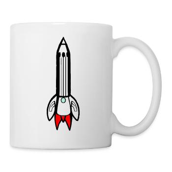Vecteur de vol spatial spatial de fusée spatiale - Mug blanc - blanc - Droite