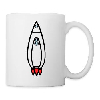 Vecteur de vol spatial spatial de fusée spatiale - Mug blanc - blanc - Droite