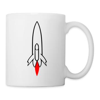 Vecteur de vol spatial spatial de fusée spatiale - Mug blanc - blanc - Droite