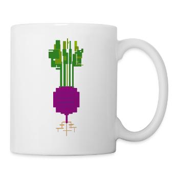 Chou-rave rouge - Mug blanc - blanc - Droite
