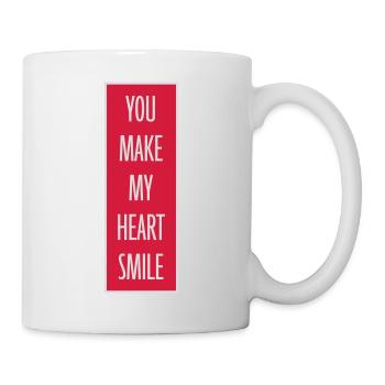 make my heart smile - Tasse - Weiß - Rechts