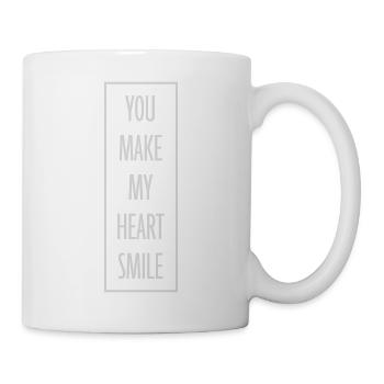 make my heart smile - Tasse - Weiß - Rechts