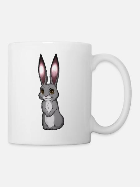 Cartoon Hase - Tasse - Weiß