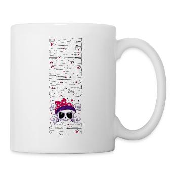Rockabella,schwarz,pink,Rockabilly,Scchriftzug, - Tasse - Weiß - Rechts