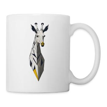 Minimalistische Giraffe - Tasse - Weiß - Rechts