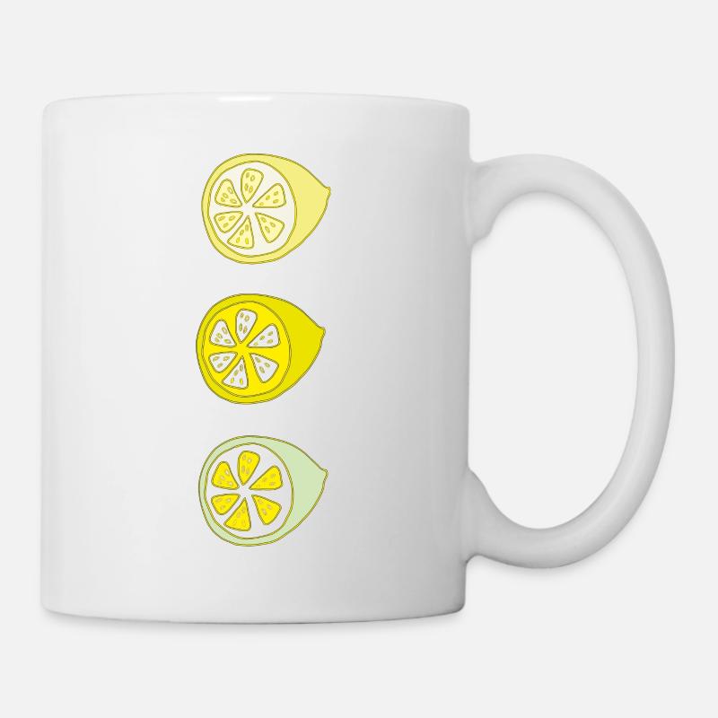 zitrone 3fach - Tasse - Weiß