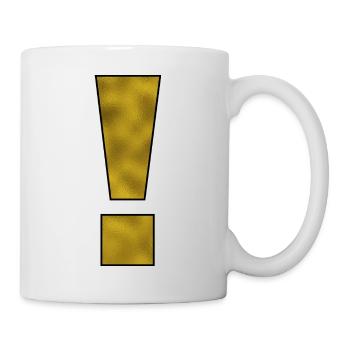 Point d’exclamation Ponctuation Or - Mug blanc - blanc - Droite