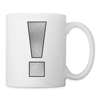 Punctuation mark exclamation mark ! Silver - Mug - white - Right