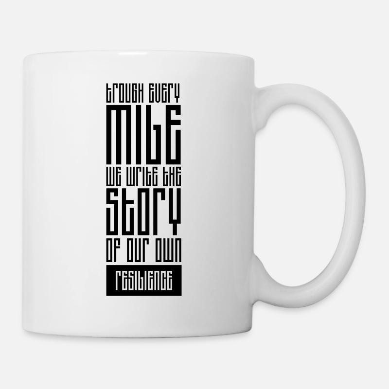 Kilomètre par kilomètre, pas à pas - Mug blanc - blanc