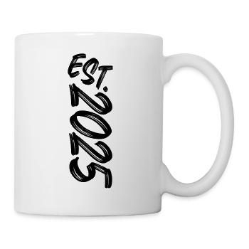 Est. 2025 - Established 2025 - Geburtstag Geschenk - Tasse - Weiß - Rechts