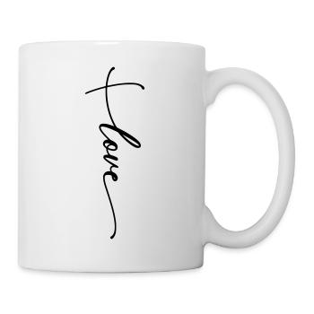 Love Cross Cursive Font - Mug - white - Right