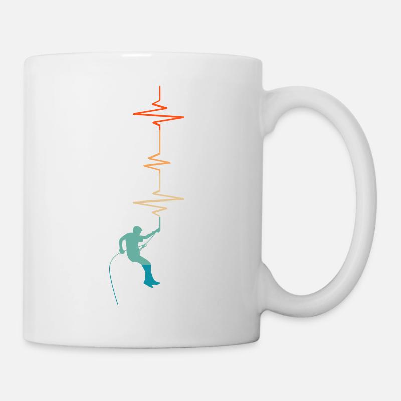 Battement de cœur escalade - idée cadeau - Mug blanc - blanc