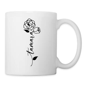 Tamara Name Vorname Namensblume - Tasse - Weiß - Rechts