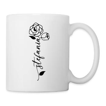 Stefania Nom Prénom Nom Fleur - Mug blanc - blanc - Droite