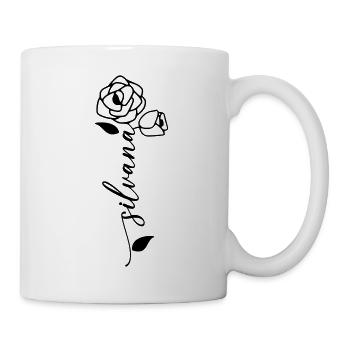Silvana Nom Prénom Nom Fleur - Mug blanc - blanc - Droite