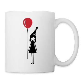 Birthday Balloon Girl Children's Birthday Party - Mug - white - Right
