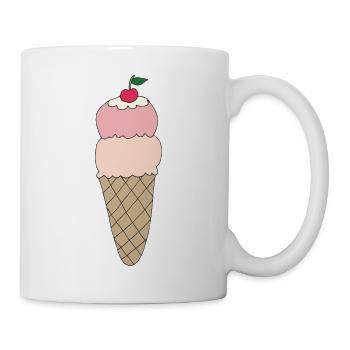 Eiscreme mit Kirsche Design - Mug - white - Right