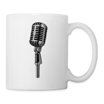 Vintage Mikrofon Design für Musiker - Tasse - Weiß - Rechts