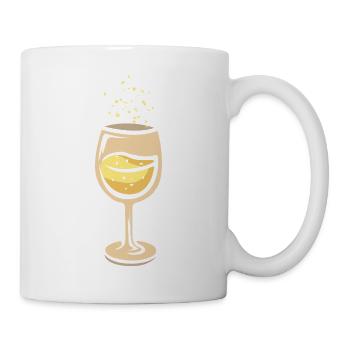 Sektglas Party Feier Illustration - Tasse - Weiß - Rechts