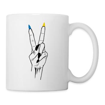 Sieg Ukraine Frieden - Tasse - Weiß - Rechts