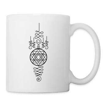 Totem du Yant d’Or – Géométrie spirituelle - Mug blanc - blanc - Droite