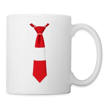 Lettische Krawatte – Flaggendesign - Tasse - Weiß - Rechts