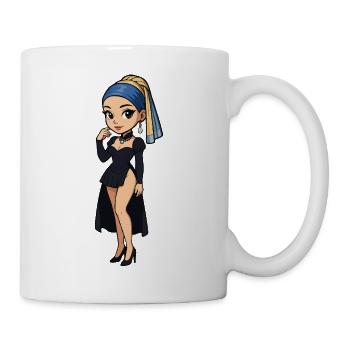 Girl with a Pearl Earring ChibiSuper Deformed - Mug - white - Right