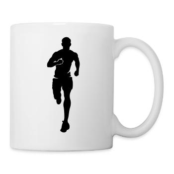 Marathon Runner Silhouette Marathon - Mug - white - Right