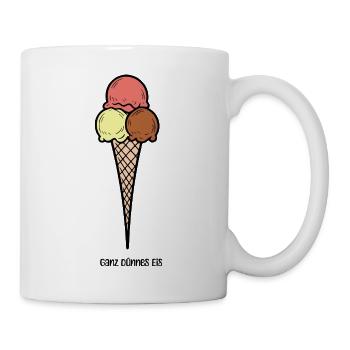 Ganz dünnes Eis - Tasse - Weiß - Rechts