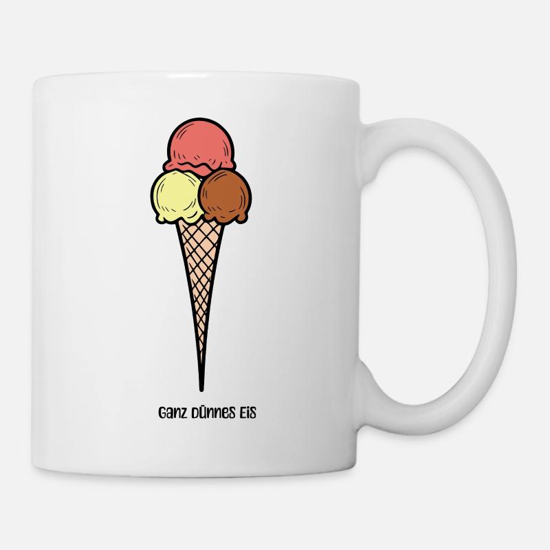 Ganz dünnes Eis - Tasse - Weiß