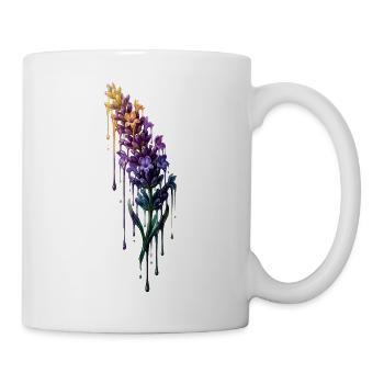 Lavender with dripping color - Mug - white - Right