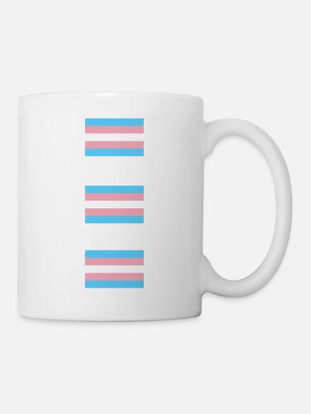 Trans Pride-Flaggen - Tasse - Weiß