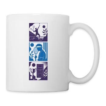 TENNIS WORLD – Tennis II KI-generiert - Tasse - Weiß - Rechts