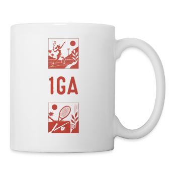 TENNIS WORLD – 1GA 1 KI-generiert - Tasse - Weiß - Rechts