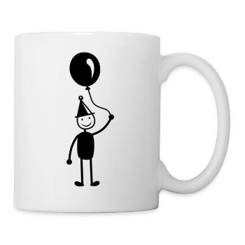 Geburtstag Ballon - Tasse - Weiß - Rechts