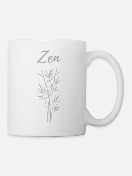 Zen Bambus - Tasse - Weiß