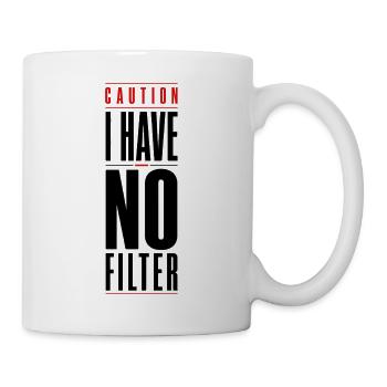 Attention : je n’ai pas de filtre sarcasme ironie humour - Mug blanc - blanc - Droite