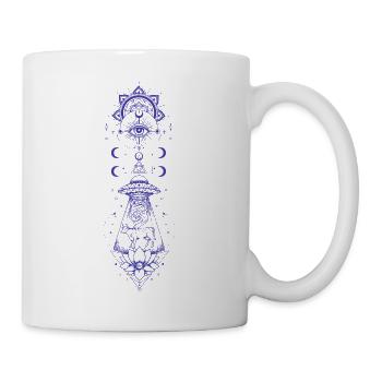Spiritualität Heilige Geometrie Lotusblume Zen - Tasse - Weiß - Rechts