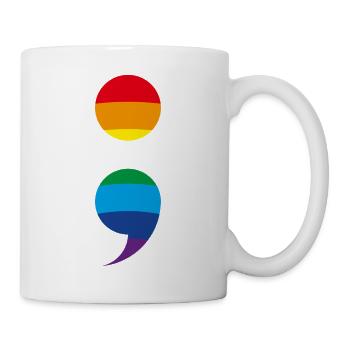 Semicolon Suicide Prevention Semicolon Semi Colon - Mug - white - Right
